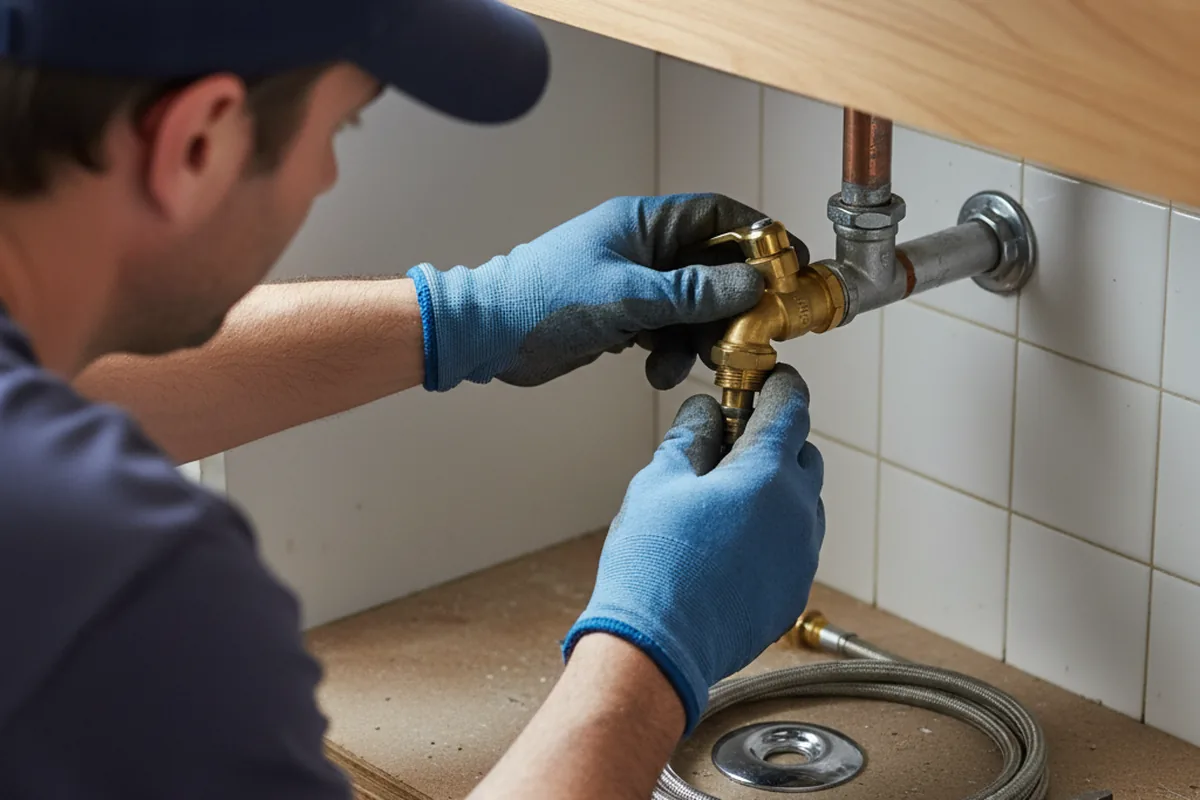 Shutoff valve and fitting work during Emergency Plumbing in Brentwood